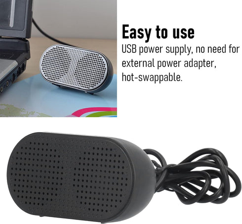 Zerodis USB Computer Speaker, Small PC Speaker for Laptop & Desktop Computer Portable Sound Bar for Home Office Music Outdoor