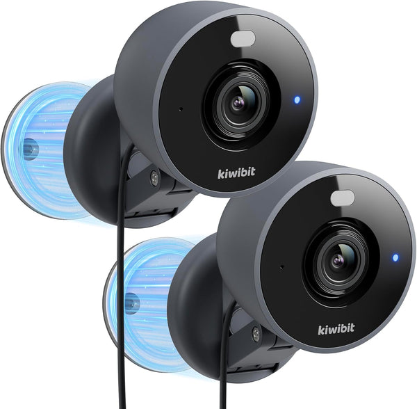 Kiwibit 2K Security Camera Indoor/Outdoor, Pet Camera, Baby Monitor, Magnetic Mount, AI Detection,