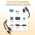 HOSONGIN 1ft RCA Splitter 1 Male to 2 Female Y Adapter, 2 Pack Short RCA Audio Speaker Splitter Cable