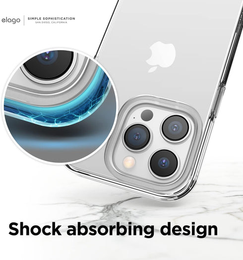 elago Hybrid Clear Case Compatible with iPhone 14 Pro - 6.1 Inch, Military Grade Drop Protection, Crystal Clear Full