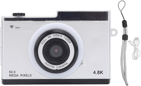 48M 1080P 8X MP3 Retro Compact Digital Camera Zoom with Playback Filters Frames Screen for Photography Enthusiasts