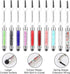 10 Pcs Mini Phone Stylus Pens, Crystal Colors Short Touch Screen Pen with 3.5mm Jack Connector for Smartphones Tablets