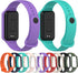 Watch Bands Compatible with Amazfit Band 7, Silicone Replacement Bands with Protector Case
