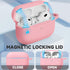 for AirPod Pro Case Cover with Cleaner Kit,Soft Silicone Protective Case for Apple AirPods Pro 2nd/1st Generation for Women Men,AirPod Pro Case with Magnetic Lid Lock & Keychain-Solid Pink