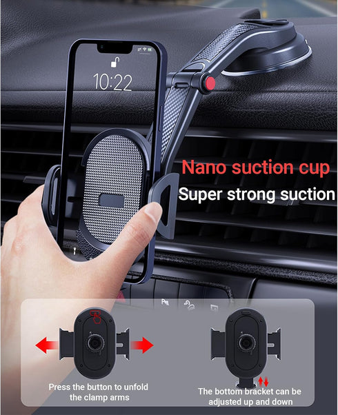 YYTQP 360 Suction Cup-Type Center Console Navigation Bracket, Rotating Hands-Free Car Mobile Phone Mount, Automobile