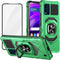 Ailiber Heavy Duty Phone Case for BLU View Speed B1550VL, with Screen Protector & Ring Kickstand, Green.