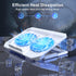 Laptop Cooling Pad with Adjustable Height Two 5.1 Inches Fan 2 USB Ports Suitable for 12"-15.6" Laptops(White)