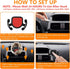 ZANEDY Car Mount for Cellphone Phone Holder Stand with Collapsible Grip/Mount with Sticky Adhesive Used on Dashboard