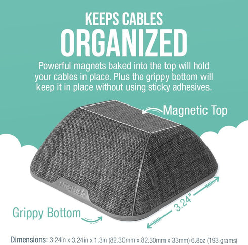 Smartish Magnetic Cord Holder - Cable Wrangler Organizer with Magnet Clips for Charger Management on Desktop or