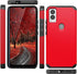 TJS Compatible for Cricket Magic 5G Case, AT&T Propel 5G Case with Tempered Glass Screen Protector, Dual Layer Hybrid