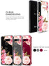 Floral Clear Pretty Phone Case for LG G8 ThinQ (2019 Release), Flower Design Transparent Slim Soft Drop Proof Cover