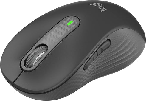 Logitech Signature M650 L Full Size Wireless Mouse, 2-Year Battery, Silent Clicks, Bluetooth, Graphite
