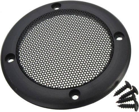 2PCS 3.5 Inch Car Speaker Grill Cover Guard Protector with Black Metal Mesh Speaker Decorative Circle 8 Screws Included (3.5 Inch)