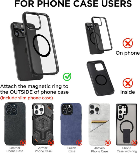 MSXTTLY 2026 360 Vacuum Magnetic Phone Holders for Your Car Suction Cup Phone Mount with Washable Nano Gel Pads