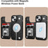 HAOPINSH 15 6.1" for iPhone Case Wallet Compatible with MagSafe Wireless Charging, Black Leopard Pattern Back Flip
