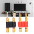 2Pcs Stackable Dual Banana Plugs for Speaker Wire, Brass Male Plug 2 Way Banana Connectors