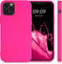 kwmobile Case for Apple iPhone 12 / 12 Pro - Slim Protective TPU Silicone Phone Cover (Neon Pink)