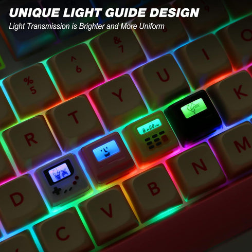 Custom Light Transmission Keycaps for Classic Retro Mechanical Backlit Keyboard, Suitable for Most MX Switches RGB PC