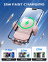CHGeek Wireless Car Charger, 15W Fast Charging Auto Clamping Phone Holder for iPhone and Samsung Galaxy Models