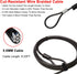 Computer Laptop Cable Lock, 6.23ft Security Cable with 4 Digital Password Protection