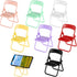 7 Pack Mini Folding Chair Cell Phone Stand, Desktop Foldable Candy Color Mobile Phone Holder for Desk, Random Colors