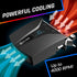KLIM Tempest Laptop Cooler - 2024 Gaming Fan with Vacuum, Temperature Detection, 4000 RPM, Portable & Compatible