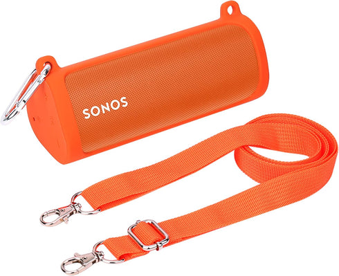 khanka Silicone Case Replacement for Sonos Roam/Sonos Roam 2 Portable Smart Bluetooth Speaker (Orange)