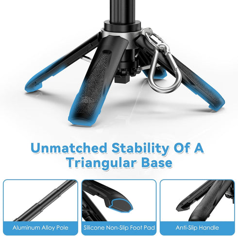 CloudValley 3-in-1 PocketFlex Mini Tripod with Zoom Control, Pocket Size Phone Holder Selfie Stick, [Compatible