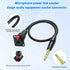 XMSJSIY D-Type 6.35mm 1/4" Female Panel Mount to Male Stereo Connector Cable, Speaker Headphone Extension-0.5M