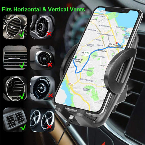 Takfox Car Phone Mount Holder for Samsung Galaxy S24 S23 Ultra S22 Plus, iPhone 15 14 13 Pro Max Air Vent Cradle