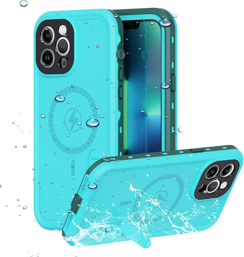 iPhone 13 Pro Max Waterproof Case, Full Body Rugged Case with Built-in Screen Protector, Military Grade Shockproof