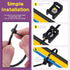 Swpeet 480Pcs Self-Locking Cable Zip Tie Set, Black & White with Saddle Type Mounts and Screws for Wire Organization