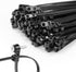 MasiStranth 200 PCS 12 inch Black Zip Ties with Screw Hole 75lbs Mountable