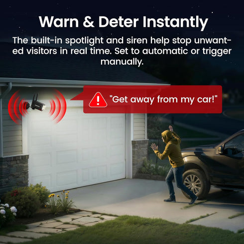 DEKCO 2K 180 270 24/7 Wired Security Camera Outdoor, Pan & Coverage, Constant Power Surveillance, Full Color Night