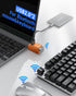 FORIDA 3 3.0 2 2.0 1 USB-3.0 Ports USB hub, USB Splitter to USB Out Ports and Port, Portable USB Adapter for Keyborad