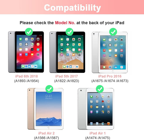 SOPPY Keyboard Case with Touchpad for iPad, Bluetooth Keyboard for iPad 9th/8th/7th Generation 10.2 inch, iPad Air 3,