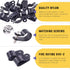 Swpeet 120 Pack Black 1/2 Inch Nylon Plastic R-Type Cable Clips, Screw Mounting Fastener Clips with 120 Screws