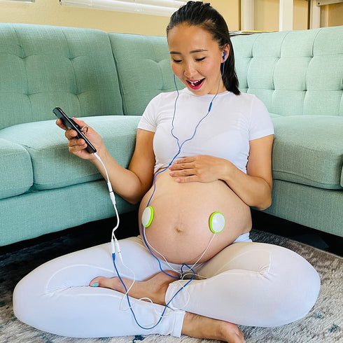 Premium Baby Bump Headphones - Award-Winning Pregnancy Speakers to Play Music and Talk to Your Baby, White