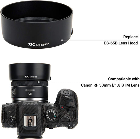 Lens Hood for Canon RF 50mm F1.8 STM on EOS R6 R5 RP, Reversible Shade Replace Canon ES-65B, Compatible with 43mm