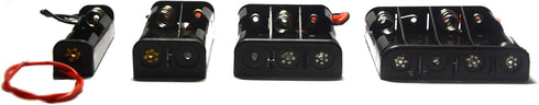 (Pack of 8) AAA Battery Holder Bundle, 2Pcs Single AAA, 2Pcs 2X 1.5V, 2Pcs 3 AAA, 2Pcs 4X 1.5V Battery Holders