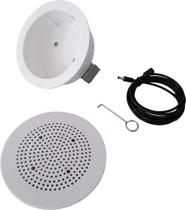Mount Genie Flush Mount, Built-in Wall or Ceiling Bluetooth Speaker Mount, Award Winning Design, White