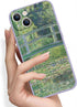iPhone 14 Plus Protective Case, Water Lilies and Japanese Bridge by Monet Green Modern Fine Art Cover
