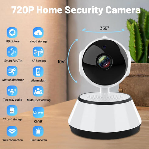 Indoor Surveillance Camera, 24/7 Alert V380 PRO Camera for Baby, Night, Secure Local & Cloud Storage, 2 Way Talk, APP, 5X Digital Zoom