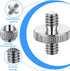 Alrhso 1/4" 1/4" 5 Pack Male to Male Camera Threaded Tripod Screw Adapter Double Head Stud Standard Tripod Adapter