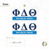 Desert Cactus Phi Delta Theta Sticker 2-Pack Decal, Greek for Window Laptop Computer Car