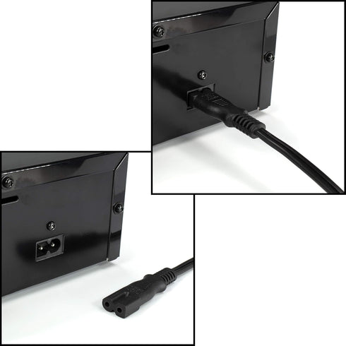 THE CIMPLE CO Figure 8 Power Cord (2 Prong) with Copper Wire Core, Non Polarized for Satellite, CATV, Game Systems, 8