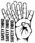 Set 3PCS 2 Inches - Safety Third Sticker Funny Construction Welder Mechanics