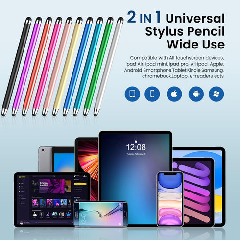 STYLUSLINK 20 Pack, 2 1 Stylus Pen for Touchscreen in Universal Stylus High Precision Sensitivity, Stylus Pen for ipad