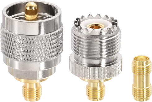 Superbat SMA Male to SO239 RF Coaxial Cable 6 inches + 3pcs Adapter Kit, SMA to UHF Cable for RF Applications