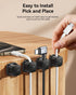 Rocoren 30-Pack Magnetic Cable Clips Cord Organizer,Cable Straps Smooth Adjustable, Cable Management Accessories,Cable